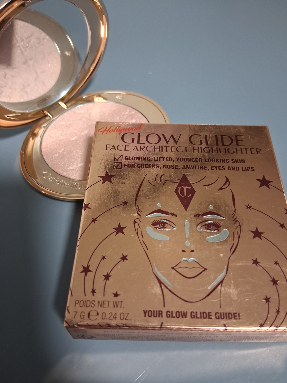 Charlotte Tilbury Glow Glide Face Architect Highlighter - Pillow Talk Glow
